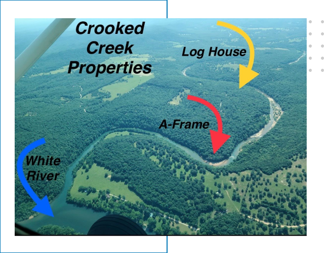 A map of the crooked creek properties